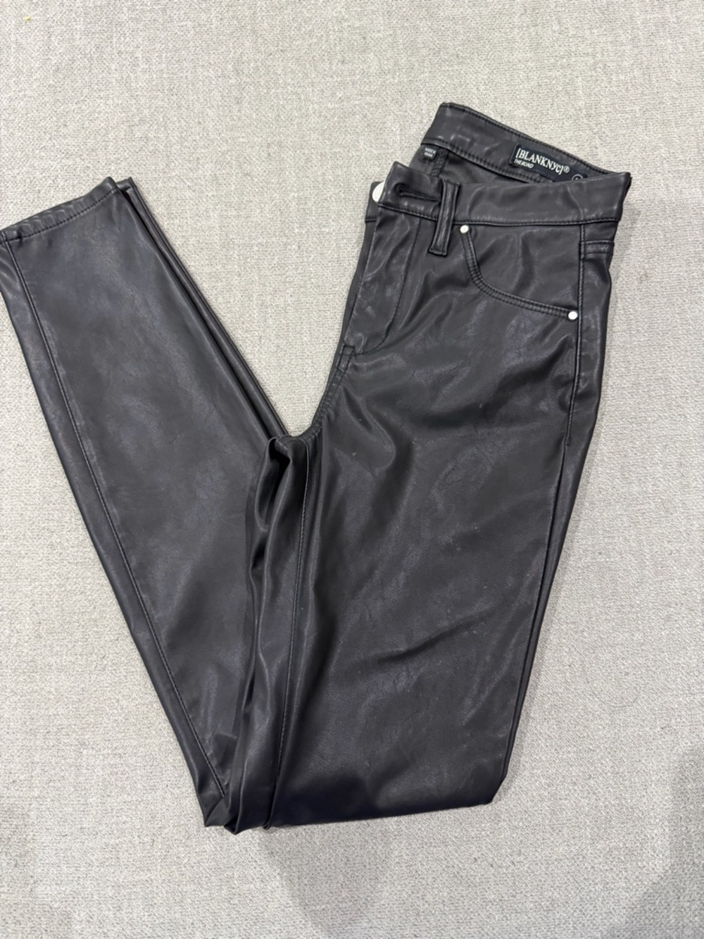 Blank NYC Black Faux Leather Skinny Jeans